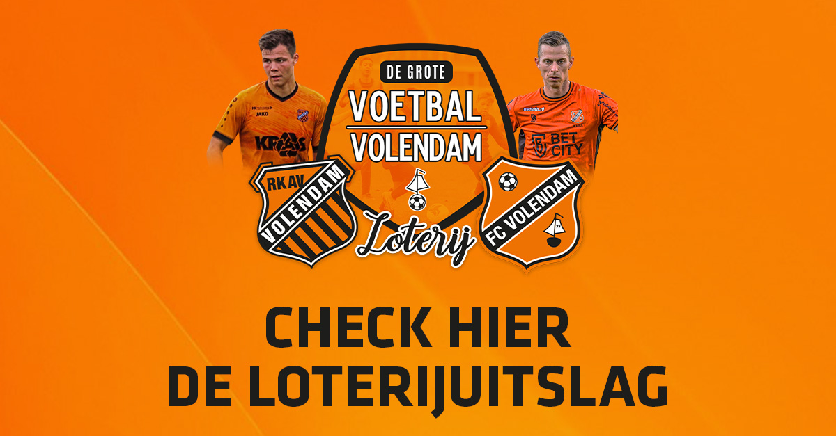 Uitslag Loterij 2024 De Grote Voetbal Volendam Loterij